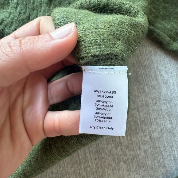 ATM ANTHONY THOMAS MELILLO Cropped Green Knit Cardigan - Picture 6 of 9